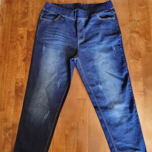 JVINI ~ Sz 1 XL ~ “Distressed” Elastic Waist Pants ~ Excellent / New Condition